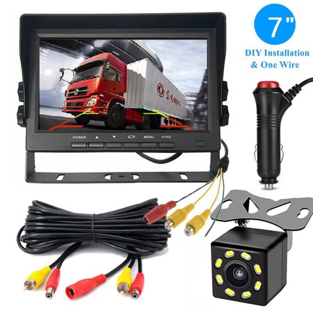 7'' Backup Camera and Monitor Kit System Back Parking Night Vision For Truck RV