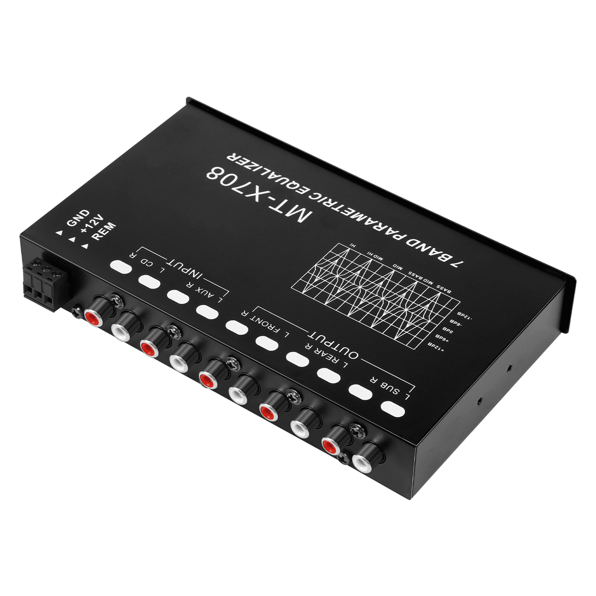 7Band Car Audio Equalizer, Adjustable 7 Bands EQ Car Amplifier Graphic