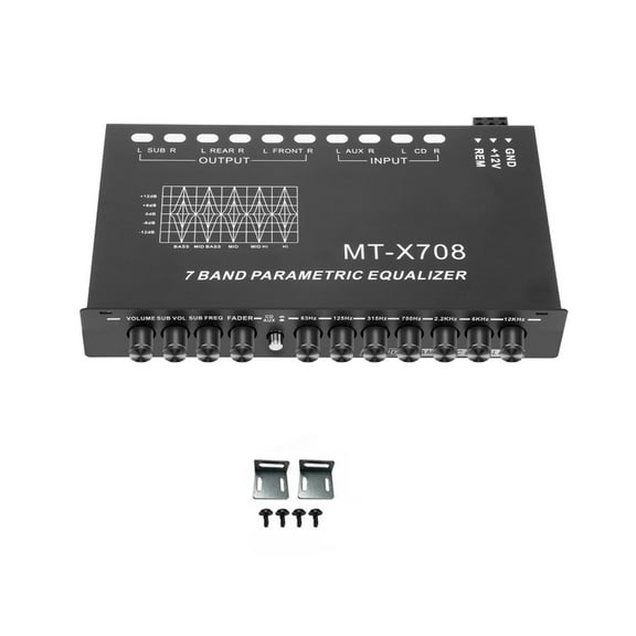 7 Band Car Equalizer with Subwoofer Output for Superior Stereo Sound Experience