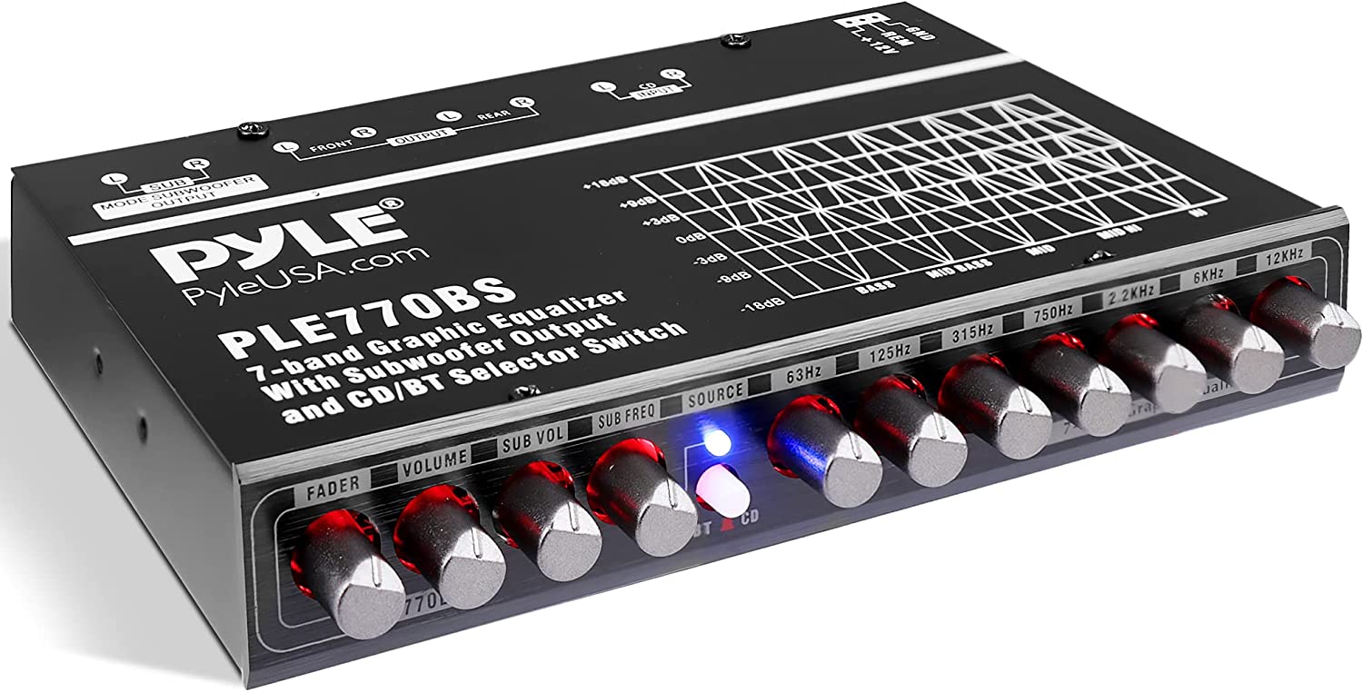 7 Bands Graphic Equalizer with SUB Volume Adjustable for Subwoofer