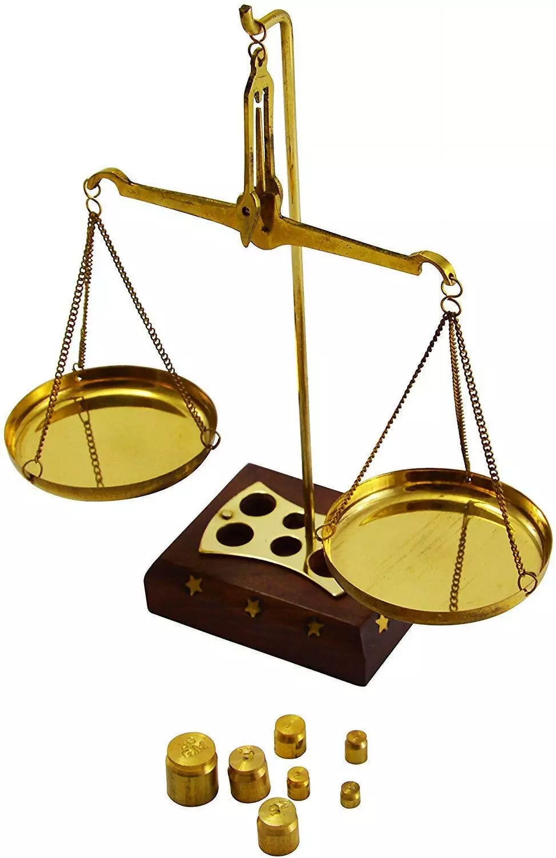 7" Beautiful Brass Decorative Weighing Scale Balance Tarazu wts Home Decor Gift