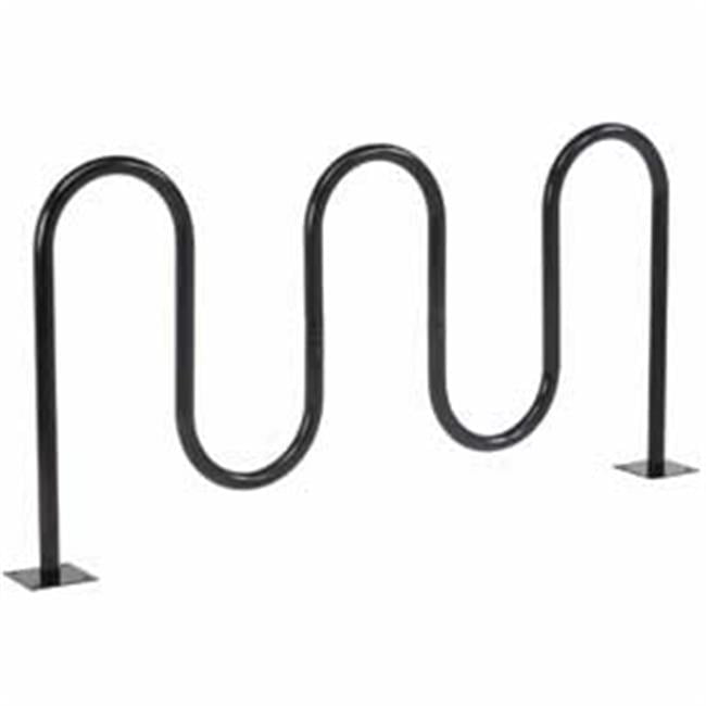 Black Steel Wave Design 68" Bike Rack for 7 Bikes