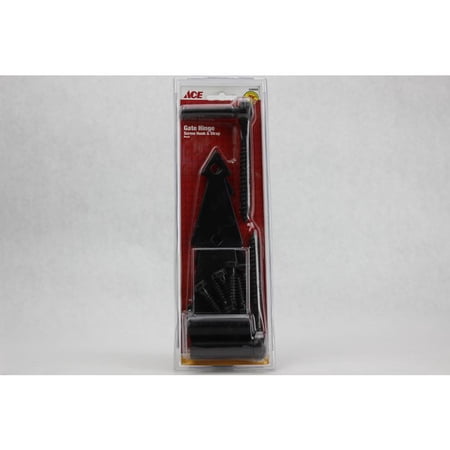 7" Black Screw Hook And Strap Gate Hinge Ace Gate Hardware 5298955 Black Steel