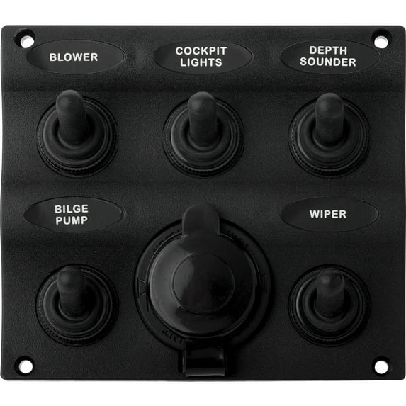 SEA DOG NYLON SWITCH PANEL WATER RESISTENT FIVE TOGGLES
