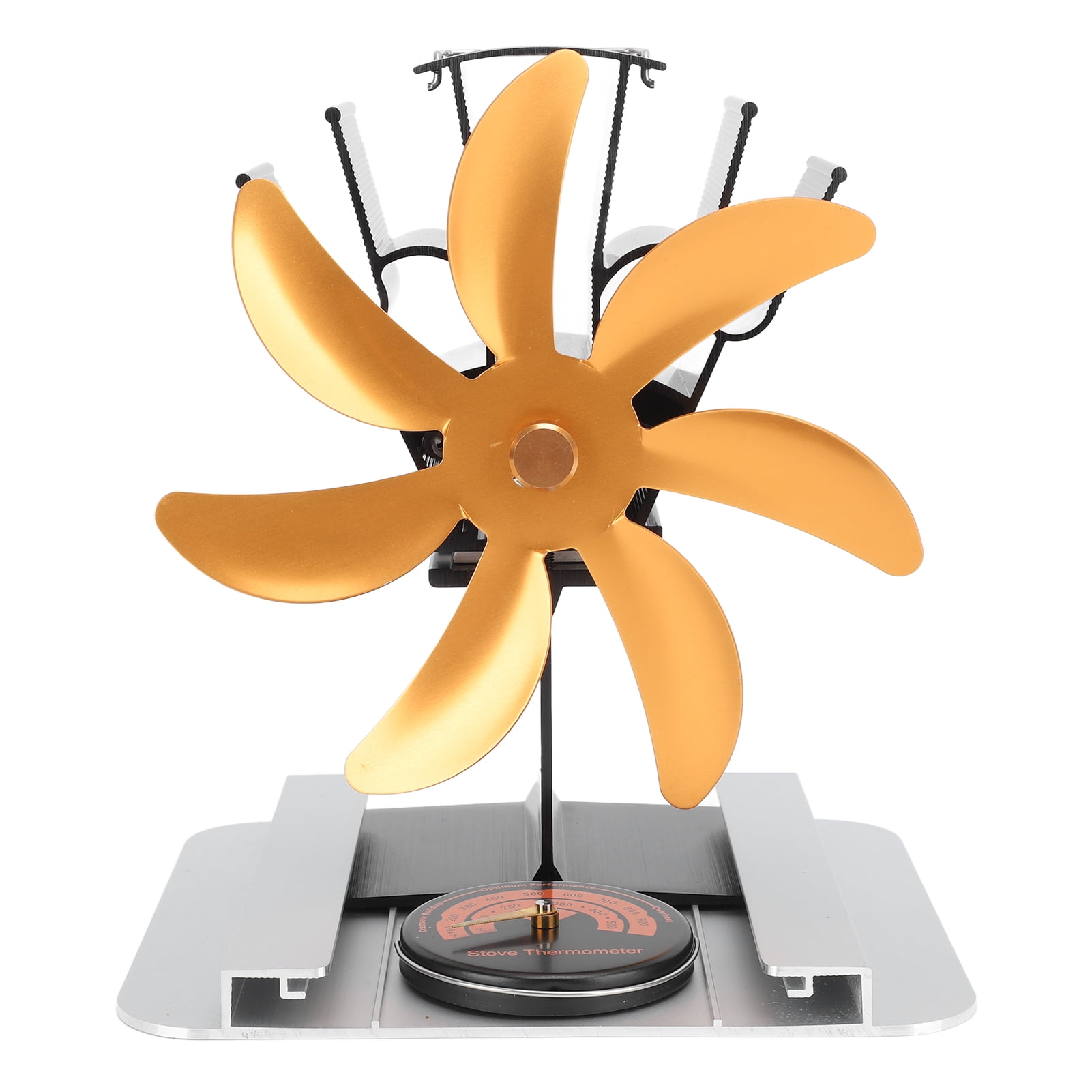 7 Blade Heat Powered Stove Fan, Efficient Safe Free Standing Wood Stove Fan Vertical For Living