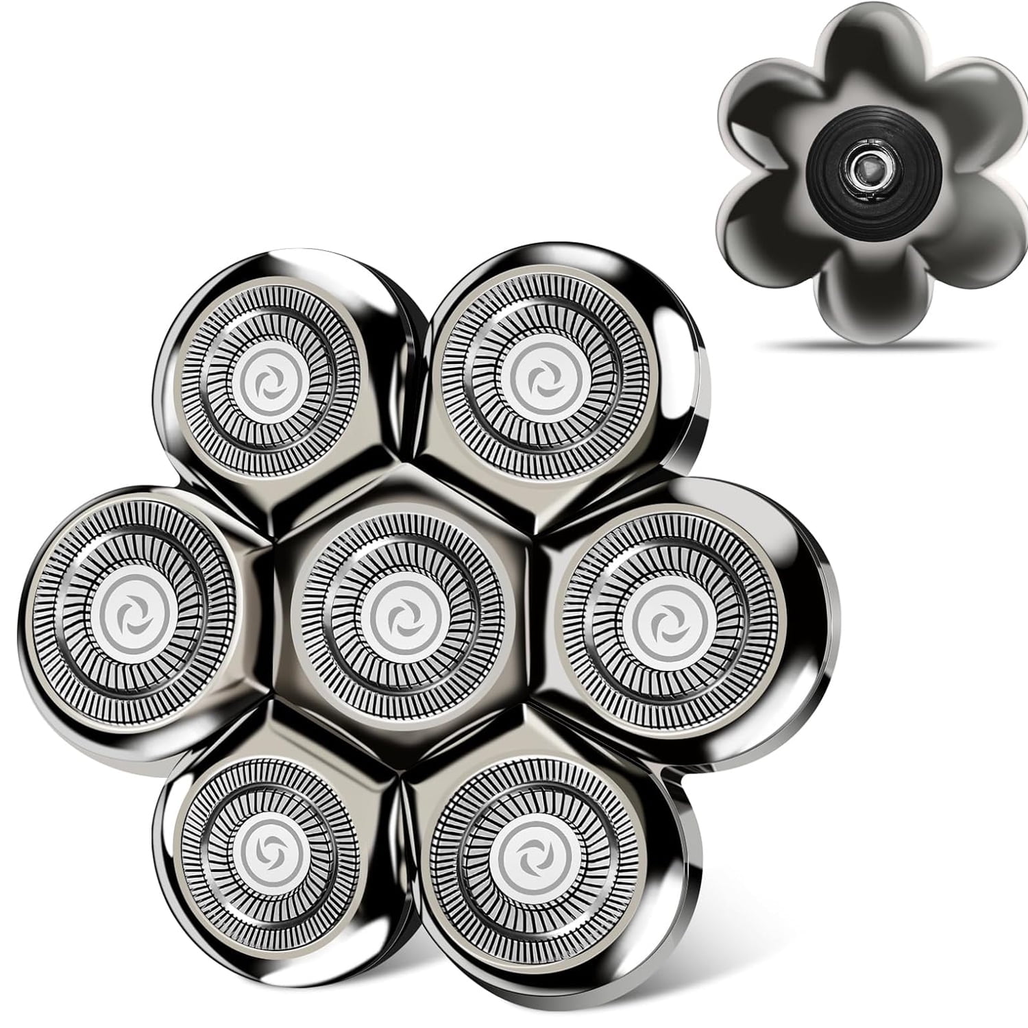 7 Blades Head Men's Electric Shaver Replacement Heads Floating Washable Shaver Replacement Blades