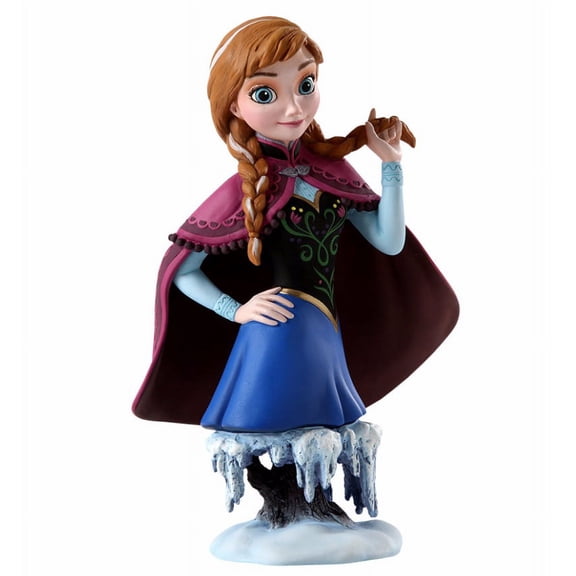 7" Blue and Burgundy Red Frozen Anna Christmas Tabletop Figurine