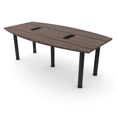 thumbnail image 1 of 7' Boat Shaped Conference Room Table Power And Data  Post Legs, 1 of 7