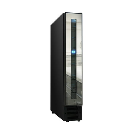 Vinotemp - 7-Bottle Mirrored Wine Cooler - Black