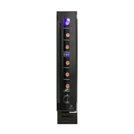 Vinotemp - 7-Bottle Built-In Wine Cooler - Black