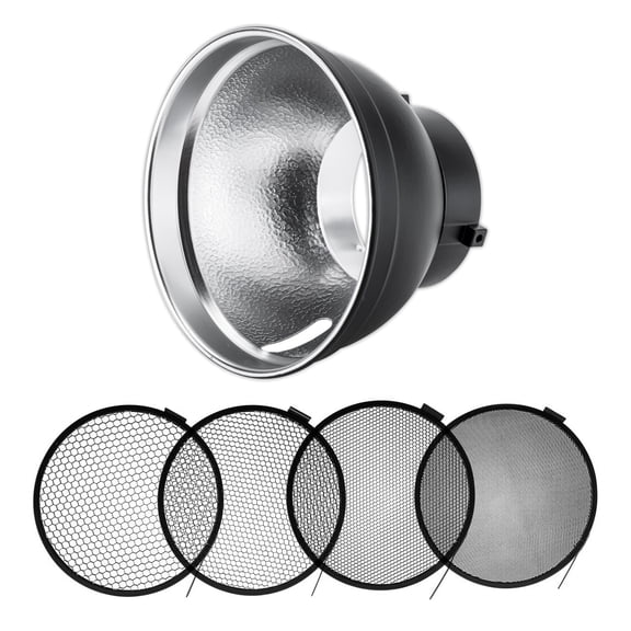 Flashpoint 7" Bowens Reflector With Grid Kit