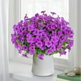 thumbnail image 1 of 7 Branches Fake Violet, Outdoor Faux Plants, Simulation Flower Bouquet Decoration and Front Porch Decor,2-Pieces, 14 Inch, 1 of 8
