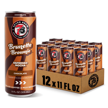 12 pack) 7 Brew Brunette Brownie Chilled Espresso Mocha Ready to