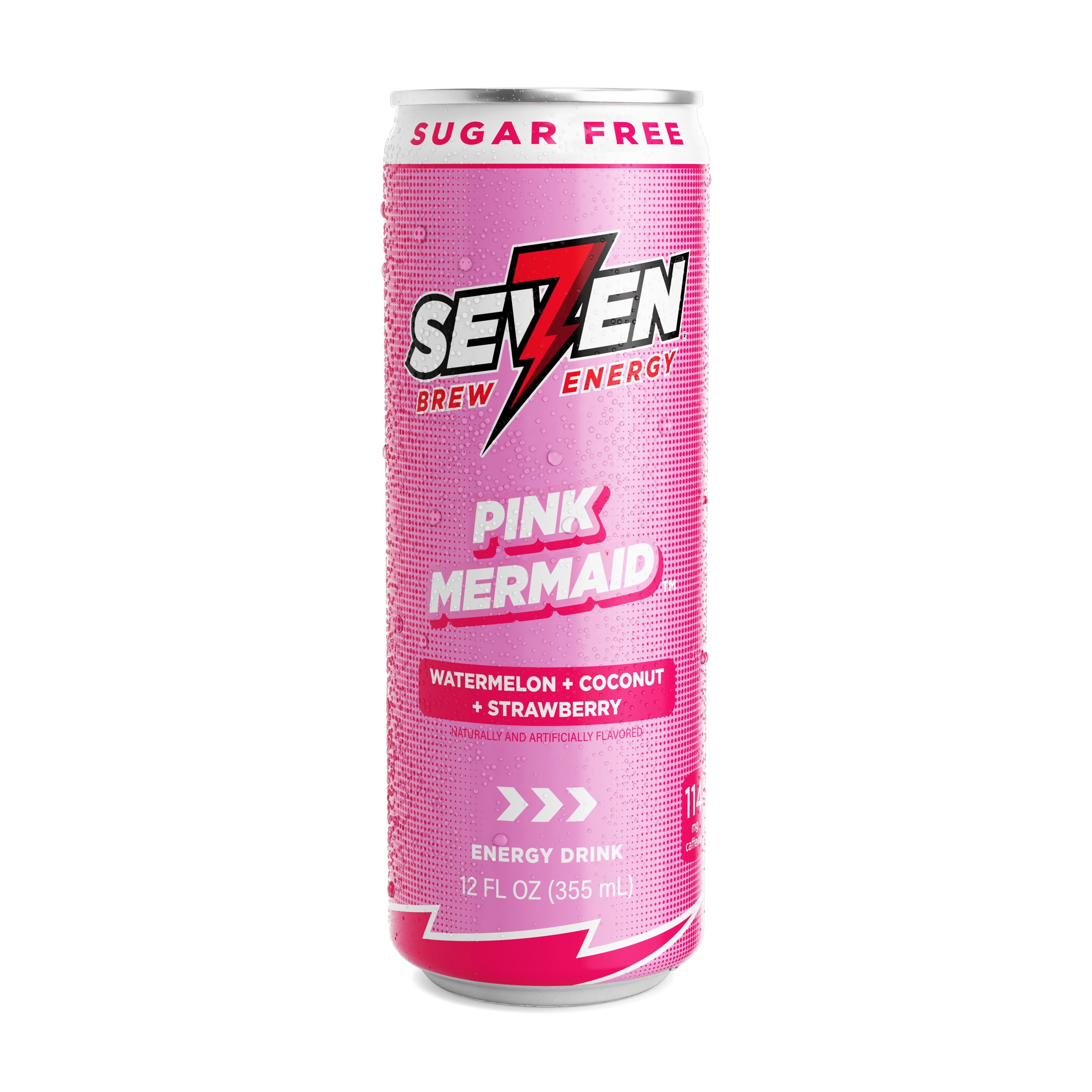 7 Brew Energy Drink, Pink Mermaid Sugar Free (12 fl oz.) - Walmart.com