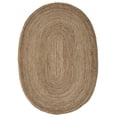 thumbnail image 1 of 7â€™ Brown Oval Shaped Jute Area Rug, 1 of 7