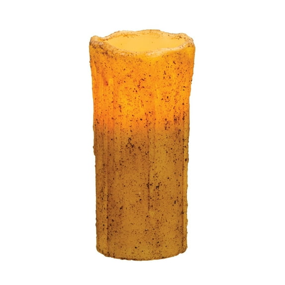 7" Burnt Ivory Drip Timer Pillar