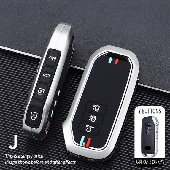 7 Button Key Fob Cover Fit for Kia EV6 GT K5 Sorento 2023 2022 Carnival Seven MQ4 Sportage NIRO Key Keyless Full Protection Key Case with Short Keychain