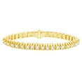 thumbnail image 1 of AFFY 7 CT Round Cut White Natural Diamond 10k Yellow Gold Women's Bracelet - 7.5", 1 of 1