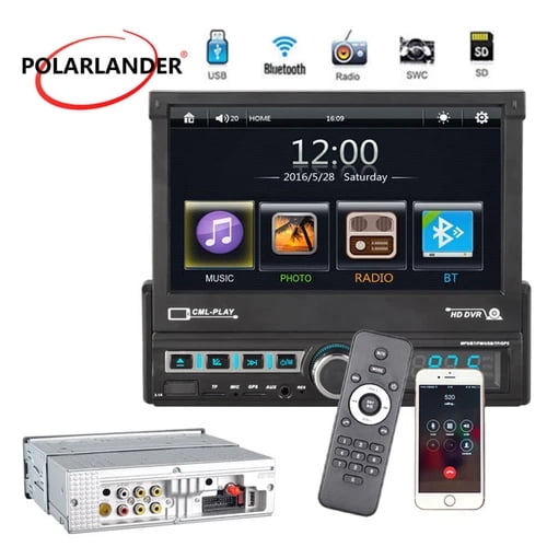 7" Car Stereo Single Din Radio Flip Touch Screen Bluetooth Mirror Link GPS Navigation Car Audio MP5 Player AUX USB