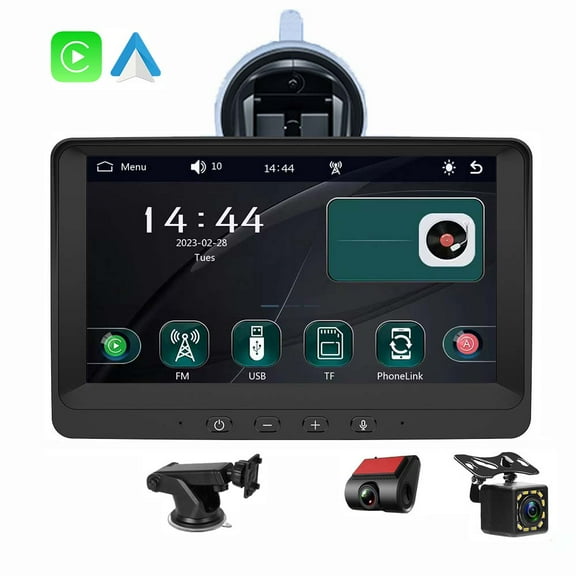 7" Car Stereo Touch Screen Wireless Apple Carplay and Android Auto Portable 7" Car Stereo Radio with Mirror Link,Navigation,Voice Control,Bluetooth