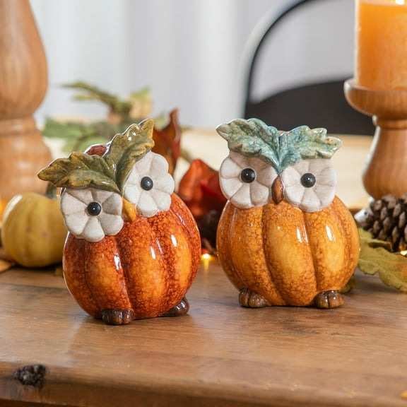 7" Ceramic Owl Table Decor, 2 Asst.