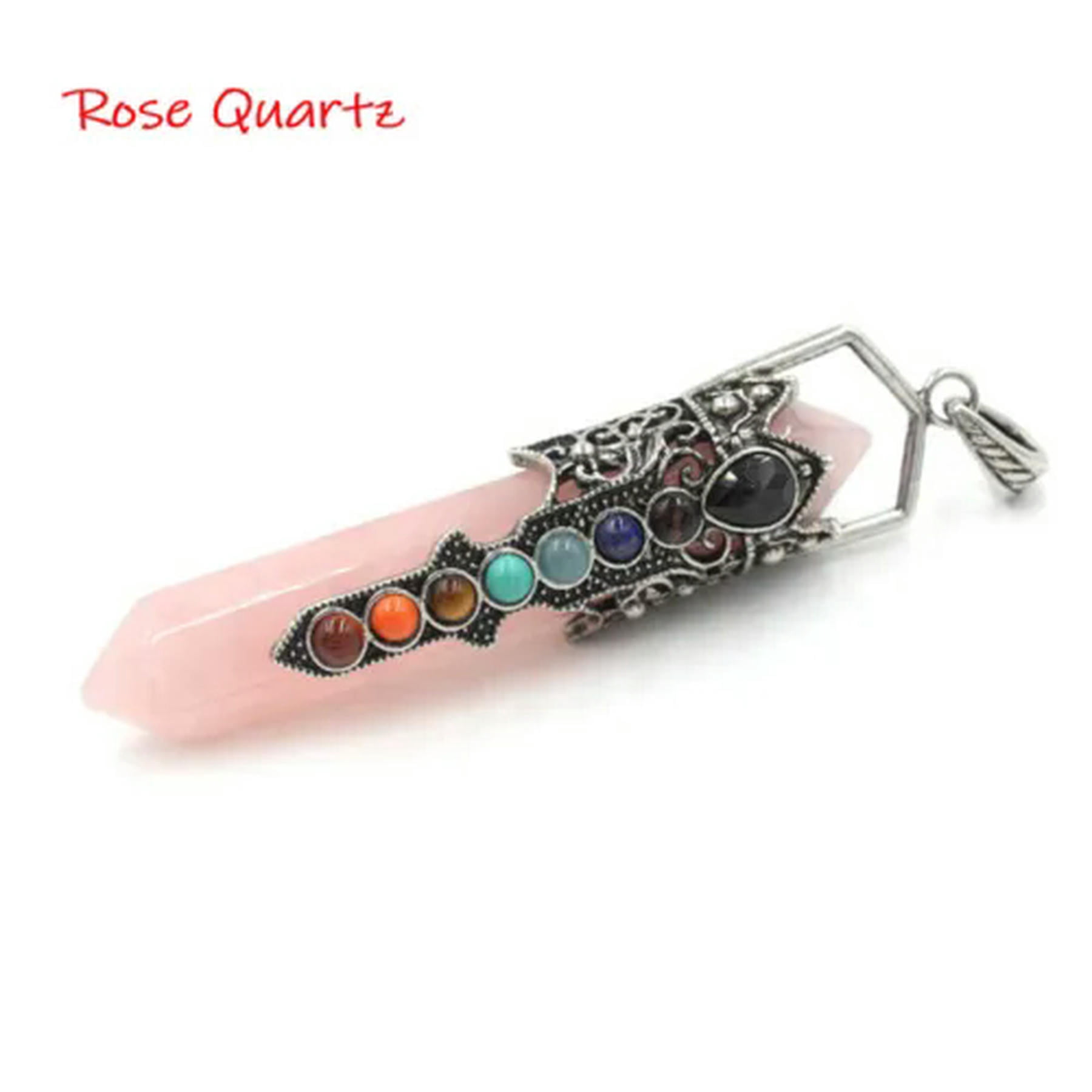 Zozu Mood Changing Stone Necklace – Natural Chakra Crystal Healing Pendant Unisex Jewelry