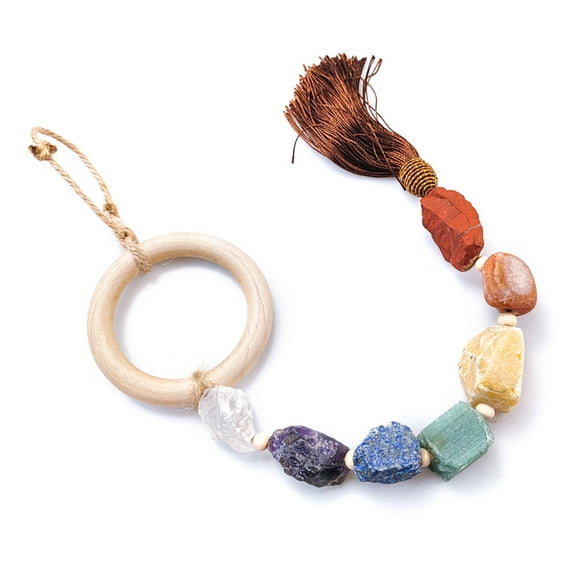 7 Chakra Crystal Pendant Aura Healing Crystal Roller Gem Window Decoration
