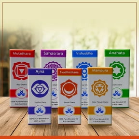 7 Chakra Essential Oils Set Pure Aromatherapy Blends for Body, Mind & Soul Balance