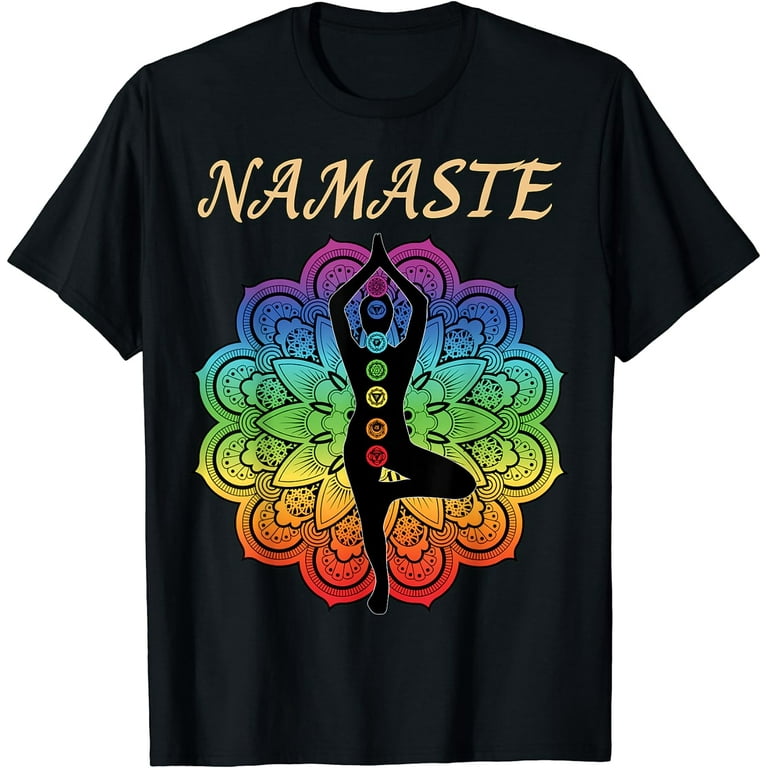 7 Chakras T Shirt Namaste Kundalini Yoga Tee 7 Chakras T Shirt Namaste Kundalini Yoga Tee