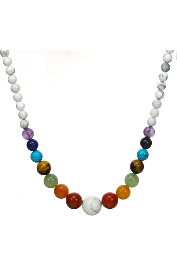 7 Chakra Necklace for Women Strong Healing Crystal Necklace Genuine Stone Beaded Necklace Energy Meditation Necklace Handmade 20 inches Jewelry Gifts