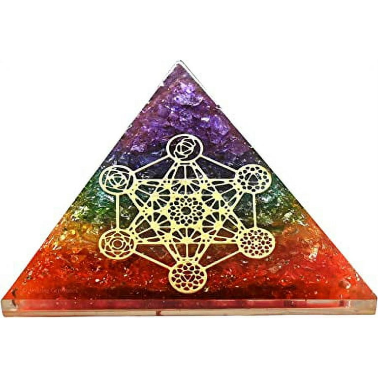 CHAKRA✧COLOR✧ガネーシャ神✧オルゴナイト 7 Chakra Onyx Crystal Orgone Pyramid, Organite Pyramid