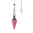 thumbnail image 1 of 7 Chakra Orgone Faceted Cone Pendulum Dowsing Crystal Healing Chips Pendant, 1 of 9