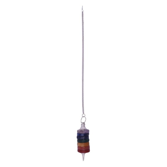 7 Chakra Reiki Healing Crystals Butten Pendulum for Positive Energy(KI_35)
