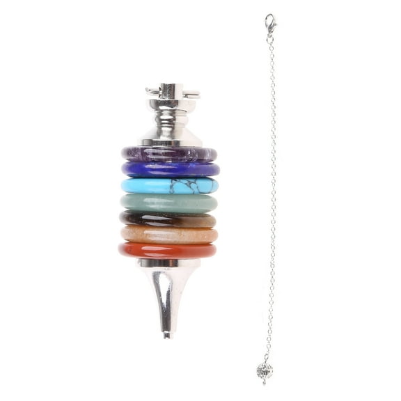 7 Chakra Reiki Healing Crystals Pendulum Energy Point Stone Pendant for Dowsing Divination Balancing Fashion Jewelry