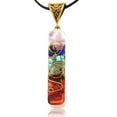 thumbnail image 1 of 7-Chakra Reiki Heilung Yoga Naturstein Anhänger Halskette Geschenk Schmuck A6C3, 1 of 1