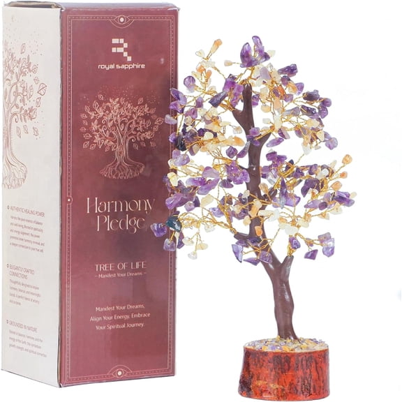 7 Chakra Tree of Life, Crystals and Healing Stones, Birthday Gifts for Women - Crystal Tree for Positive Energy, Home Office Decor, Spiritual Gifts for Women