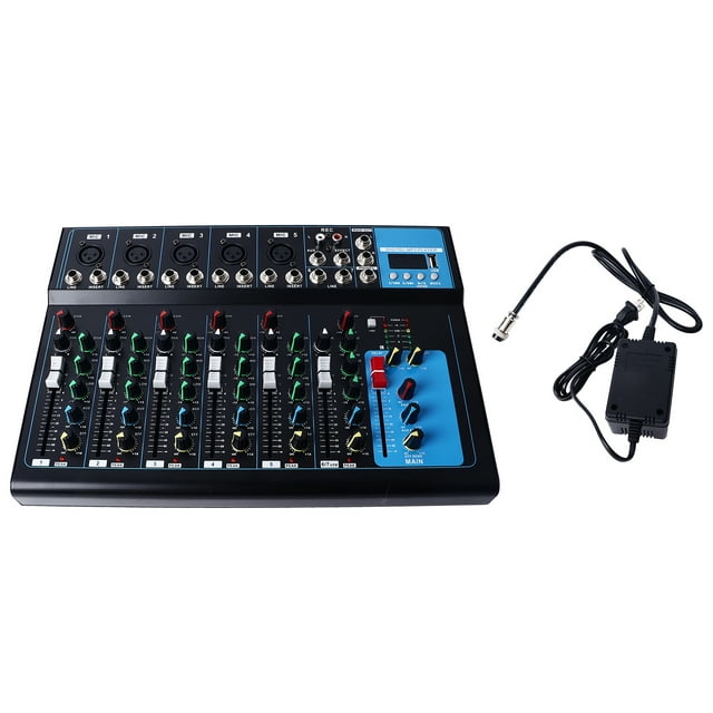 7 Channel Sound Mixer USB Bluetooth Clear Sound XLR 6.35mm RCA