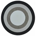 thumbnail image 1 of 7' Charcoal Grey Hand Hooked UV Treated Bordered Round Indoor Outdoor Area Rug, 1 of 2