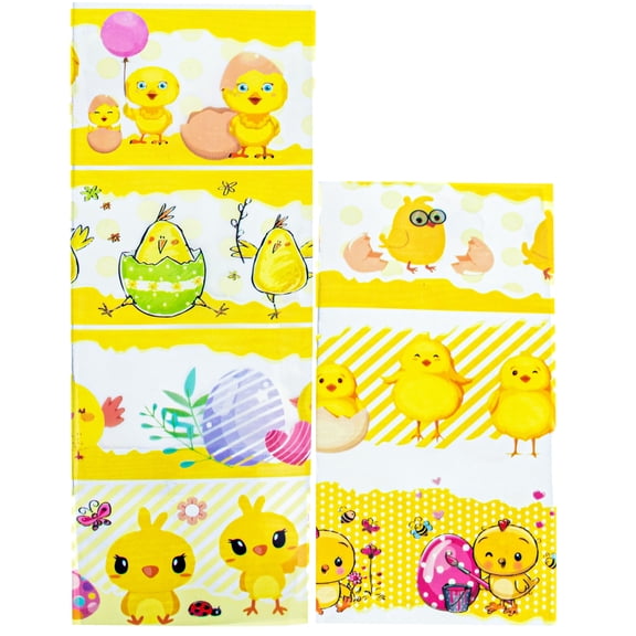 7 Cartoon Chicks, Eggs & Spring Fun Ukrainian Easter Egg Decorating Wraps Heat Shrink Sleeves