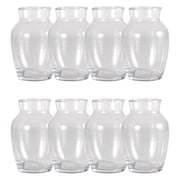 7" Clear Glass Urn by Ashland   Classic Shape for Floral Arrangements & Tabletop Decor - 8 Pack
