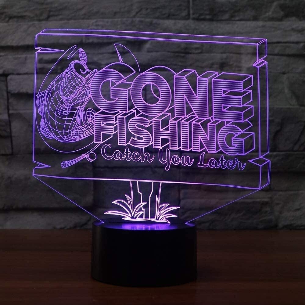 7 Color 3D Lights Novelty 3D Visible Led Night Light Decoration Touch