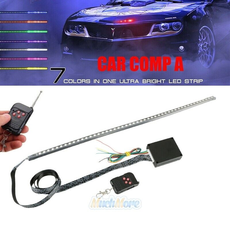 7 Color 48 LED RGB Knight Rider Scanner Flash Car Strobe Light Kit ...