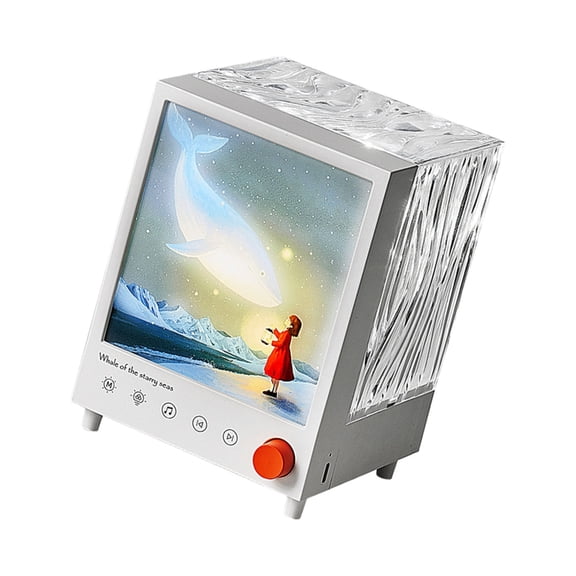 7 Color Atmosphere Light Music Player Projector Table Night Light With 3D Surround Sound Stepless Dimming Beside Lamp