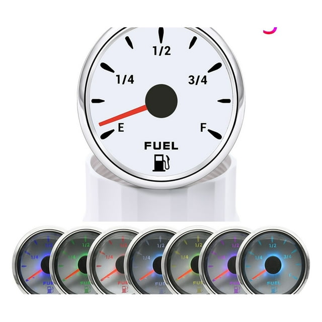52mm E-1/2-F Pointer Fuel Level Gauge 0-190 Ohm Water Level Gauge 240-33ohm Fuel Oil Level Meter - Foto 4