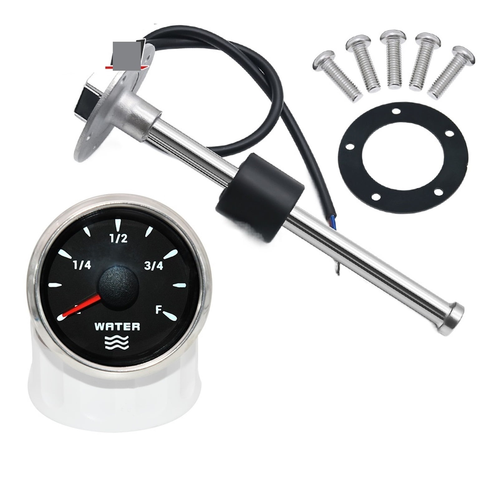 7 Color Backlight 52mm Water Level Gauge + Water Level Sensor 0~190 Ohm ...