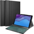 thumbnail image 1 of 7 Color Backlight Wireless Bluetooth Keyboard Case for Lenovo Tab M10 HD (2nd Gen) / Smart Tab M10 HD (2nd Gen) 10.1'' Tablet Stand Cover with Detachable Wireless Bluetooth Keyboard, Black, 1 of 1