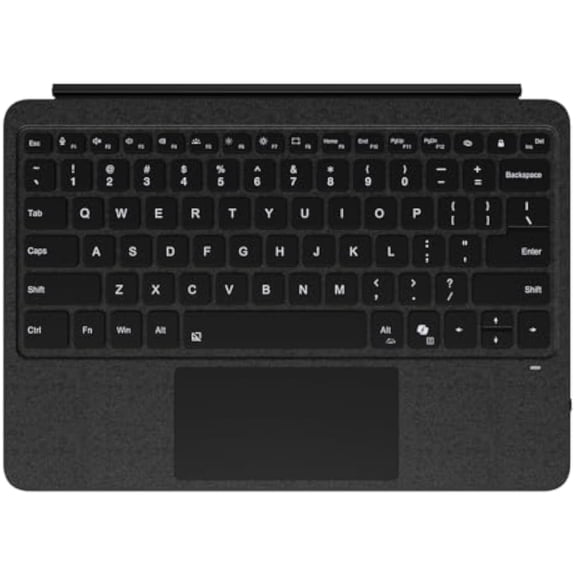 7 Color Backlit Surface Pro Keyboard Cover with Multi-Touch Trackpad for Surface Pro 12" 12th Gen 2025,Black