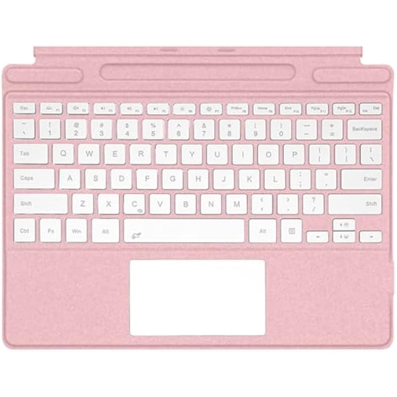 7 Color Backlit Wireless Keyboard with Multi-Touch Trackpad Slim Type Cover Compatible with Surface Pro 3/4/5/6/7/7+,Pink