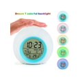 thumbnail image 1 of 7 Color Changing Round Digital Alarm Clock Night Soft Light Kids Gift No Battery, 1 of 7