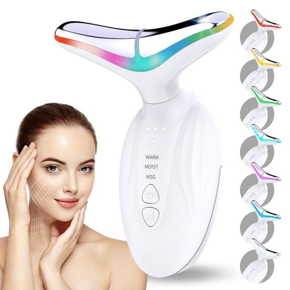 7 Color Face Massager Tool,Neck and Facial Sculpting Electric Tools,4 Modle Facial Toning Device,Multifunctional Face Lift Device for Skin Care